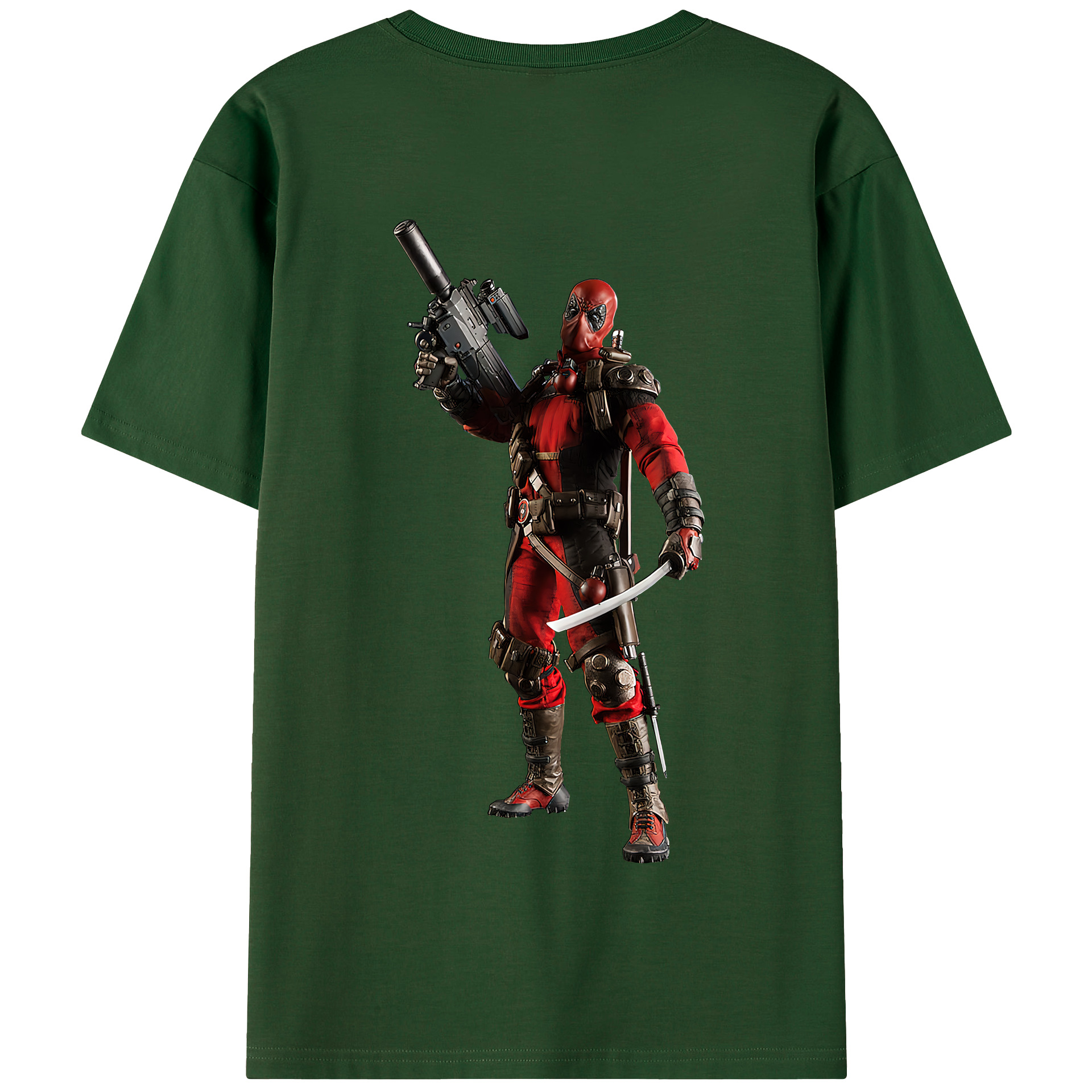 （画像用） Deadpool デッドプール 綿100％半袖Tシャツ（背面プリント）